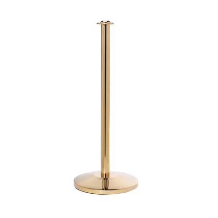 Queue Solutions RopeMaster 351, Flat Top, Sloped Base, Satin Brass Finish PRF351-SB
